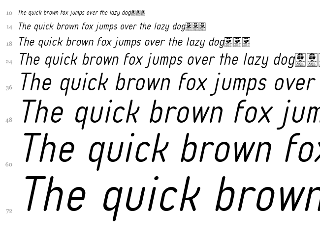 Typo Quik font waterfall